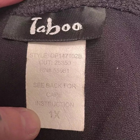 VTG y2k Taboo Women's 1X Black Halter Dress Handkerchief Hem Sequin - Picture 4 of 5